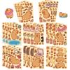 Pegatinas de Rompecabezas de Juguete Caricatura Capibara Haz una Cara Pegatinas Manualidades Impermeables Pegatinas Repetibles