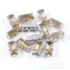 Rhinestone Rectangular de Doble Oreja de Cuatro Agujeros Cosido a Mano con Rhinestone de Cuatro Garras Rhinestone DIY Ropa Zapatos y Sombreros Vestido de Novia Accesorios de Joyería con Garras Materiales