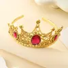Corona de Joya Ovalada Halloween Disfraz de Baile Infantil Corona de Princesa Niña Corona de Plástico Electrochapado Accesorios para Mujer