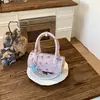Bolsa Boston Pequeña Floral Versátil para Mujer 2026 con Accesorios de Moño, Bolso Dulce para Llevar al Hombro o en la Mano, Diseño Estampado para Salidas