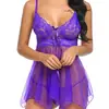 Lencería Erótica de Comercio Exterior Transfronterizo, Lencería Sexy Europea y Americana para Mujer, Camisola Transparente con Abertura Delantera, Venta al por Mayor desde el Fabricante
