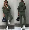 Amazon Ebay Otoño e Invierno Nuevo Moda de Exportación Europea y Americana Conjunto Deportivo Casual de Sudaderas de Forro Polar de Manga Larga Conjunto de Dos Piezas