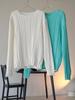 Nuevo Suéter Holgado de Mohair Trenzado Deshilachado Estilo Coreano de Primavera Temprana Suave y Ceroso Agradable para la Piel Top para Mujer