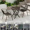 Mesa Dobrável Mesas e Cadeiras de Exterior Pátio Casa Barraca Simples Mesa Quadrada Pequena Mesa Redonda Portátil Mesa de Jantar e Cadeiras Combinação de Lazer