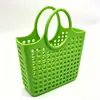 Bestseller transfronterizo: Bolsa de tocador de silicona de gran capacidad, bolsa de mano portátil para exteriores, bolso de mano para almacenamiento de artículos de primera necesidad con agujeros