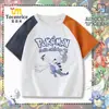 Pokemon Charizard Pájaro Lugia Tortuga Camiseta de Manga Corta para Niños Algodón Puro Cuello Redondo Manga Media Top 7