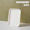 Bandeja Creativa de Trigo Plástico Placa Imitación Madera Rectangular Plato de Té Plato de Cena Hogar Restaurante Plato Difícil Plato para Huesos