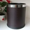 Cubo de Basura Redondo de Doble Capa Sin Tapa de Acero Inoxidable para Habitación de Hotel y Hogar, Creativo, Sencillo, Moderno