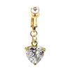 Gebei Europa y Estados Unidos anillo para ombligo de mariposa transfronterizo anillo para ombligo de conejo anillo para ombligo con forma de corazón sin perforación de agujero clip para la oreja de doble uso