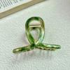 Pinza Acética Rosa Verde Leopardo Textura Alta Pinza Cruz Cola de Pescado Dulce Combinable Accesorios para el Cabello para Mujer
