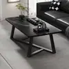 Mesa de centro para sala de estar, design estiloso para uso doméstico, adequada para escritório ou área de sofá, multifuncional, ideal para apartamentos pequenos, mesa de centro retangular com tampo de pedra sinterizada