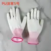 Luvas com Palma Revestida de PU, Luvas com Dedos Revestidos, Nylon 13 Fios Branco Sem Poeira, Respirável, Resistente ao Desgaste, Revestimento Antiestático