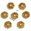 20 Acessórios de Joias DIY Retro de Liga Metálica Suportes de Flor Vazados, Espaçadores de Contas, Pulseiras, Materiais para Miçangas com Corda Trançada