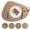 Mantel con Patrón Estilo Ins Escandinavo, Mantel de Mesa de Cuero, Mantel Antiescaldado, Mantel Aislante para Mesa de Comedor, Mantel para Tazón, Mantel de Mesa para Platos de Cena de Alta Gama