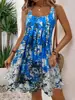 2024 Amazon Europeo y Americano Transfronterizo Verano para Mujer Tirante Fino Elegante Vacaciones Elegante Vestido de Playa Holgado Incluso