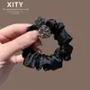 Luxo Leve e Sensação de Alto Padrão, Elástico de Rabo de Cavalo Bola de Cristal Totalmente Diamantada para Mulheres, Versátil para o Dia a Dia, Alta Elasticidade, Não Danifica o Cabelo
