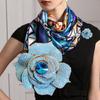 Broche de Camélia Estilo Chinês, Corsage de Pequena Fragrância de Alta Qualidade com Turquesa, Corrente para Suéter, Acessórios Femininos Combinando