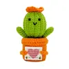 Adornos de Tarjetas Inspiradoras Emocionales de Lana Tejidos a Mano Suculentos de Energía Positiva Maceta de Venta Caliente Transfronteriza Adornos de Cactus