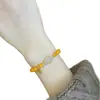 Pulsera de Calabaza de Jade y Cera de Abeja de Segunda Generación con Borla y Colgante de Carácter de Fortuna, Pulsera Retro de Moda para Mujer