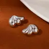 Pendientes de Hoja de Textura de Lujo Accesible Estilo Metálico Personalizados Estéreo CCB Multicapa Exagerados Pendientes de Flor Multicapa