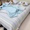 2026 Novo Modelo A-Grade 100% Algodão Capa de Cama Conjunto de Três Peças Capa de Cama Pura Algodão Tatami Acolchoada Espessa Lençol de Cama Floral