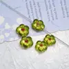 Hecho a Mano Lámina de Plata Triturada Arena Dorada Pétalos Flores Cuentas de Vidrio DIY Collar Pulsera Colgante Accesorios En Stock Envío 48h