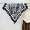 Bufanda de Seda Fina de Verano para Mujer Estilo Coreano a la Moda Combinable Bufanda Cuadrada Decorativa para Exterior Bufanda de Playa Protector Solar Chal Grande