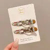 Grampo de Cabelo Metal Prata Ponto Onda Feminino Doce Menina Cool Cor Gota de Óleo Bico de Pato Cabelo Fragmentado Acessórios de Cabelo de Alta Qualidade para a testa