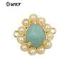 WT-PC008 exportación color popular gema en forma de gota borde de perla colgante pequeño exquisito DIY decoración de ropa