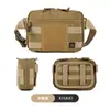 Bolso de hombro táctico para exteriores, bolsa de almacenamiento EDC multifuncional, sistema MOLLE, adecuado para camping, senderismo y llevar artículos varios