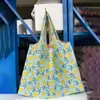 Bolsa de Compras Ecológica de Tecido Oxford Desenho Animado Japonês Bolsa de Supermercado de Ombro Único Bolsa Ecológica Dobrável Portátil de Viagem 210D