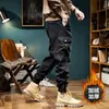 Pantalones Cargo Lavables Otoño Invierno Pantalones Casuales Retro Pantalones Largos Gruesos Cálidos Versátiles Modernos Resistentes al Desgaste Pantalones Jogger Cargo