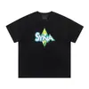 Meichao Syna World Estampado de Letras Verano Mujer Estilo Diamante Calle Alta Hip-Hop Talla Grande Holgado Casual Manga Corta t