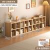 Estantería de Piso Estilo Tronco Gabinete de Pared Integrado Gabinete de Almacenamiento Gabinete de Almacenamiento para Sala de Estar Gabinete Prellis de Estilo Japonés Doméstico Madera Maciza