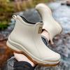 Botas de lluvia gruesas al por mayor para hombre de tubo corto impermeables para hombre y mujer antideslizantes resistentes al desgaste para sitio pesca cocina trabajo botas de goma botas de lluvia