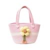 Bolsa de Flor de Paja Bolso de Mujer Estilo Nacional Verano Nuevo Estilo Étnico Fresco Bolso de Hombro Bolso de Mano Estilo Occidental Bolso Tote