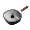 Wok de Cerâmica Panela Quadrada Pequena Frigideira Antiaderente Frigideira para Refogar Panela Rasa Compatível com Fogão de Indução Fogão a Gás Panela de Ferro Estilo Chinês