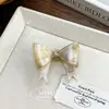 Grampo de Cabelo Retrô Coreano de Acetato com Pérolas Presilha Bico de Pato Moda Franja Lateral Acessório de Cabelo Adorno de Cabeça