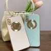 Para Apple x Fuga Funda de Teléfono con Patrón de CD Galvanizado iphone14 Color Sólido Anillo de Metal tpu Cubierta Protectora
