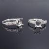Una variedad de anillos de plata S925 de moda, montura vacía, DIY, incrustación de gema de circonio turmalina cristal con montura 4x6 6x8mm