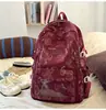 Versión Coreana de la Nueva Mochila Estilo Ins de Alta Apariencia Estilo Universitario Fresca y Linda con Oso para Estudiantes de Secundaria y Preparatoria, Mochila Ligera