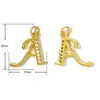 Amazon Style Cobre Zircônia Micro-Incustada Pingente de 26 Letras Acessórios para Joias Artesanais DIY Atacado