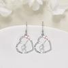 Pendientes Creativos y Personalizados de Chica de Gimnasia en Forma de Corazón, Modernos y Versátiles, Nuevo Regalo Conmemorativo, Pendientes Frescos de Nicho