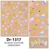Redanco5D Estampado Ins Populares Pegatinas para Uñas Serie Navideña Árbol de Navidad Pegatinas Estéreo para Uñas Dr1317