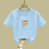 Camiseta Nueva de Algodón Puro para Niñas de Verano, Manga Corta, Corte Holgado Moderno con Estampado para Niños Mayores