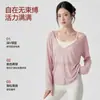Cubierta de Yoga Grande Abierta con Cuello en V Profundo para Mujer, Ligera y Transpirable, Camiseta Reversible de Manga Larga, Top Deportivo para Pilates