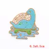 Comercio exterior dibujos animados dinosaurio lindo bordado tela pegatinas DIY niños camiseta material auxiliar con parche adhesivo pegatinas impresión personalizada