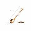 Cuchara Redonda Pequeña de Acero Inoxidable 304 7.5cm Cuchara para Condimentos Cuchara de Café Nido de Pájaro Postre Helado