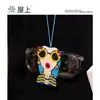 Bolsa com Clipe Magnético para Óculos de Sol em Couro PU, Pingente Pequeno Dopamina de Alta Qualidade para Uso ao Ar Livre, Acessório Feminino Fofo