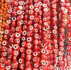 Contas soltas de vidro mil flores coloridas Contas redondas chatas Olho de Diabo acessórios para pulseira de joias diy colar fornecimento de fábrica no atacado